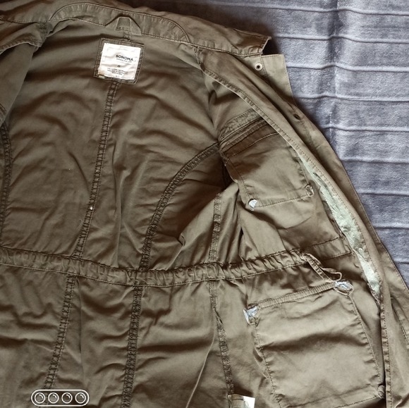 Army Green Zip-up Light Jacket - Picture 11 of 16